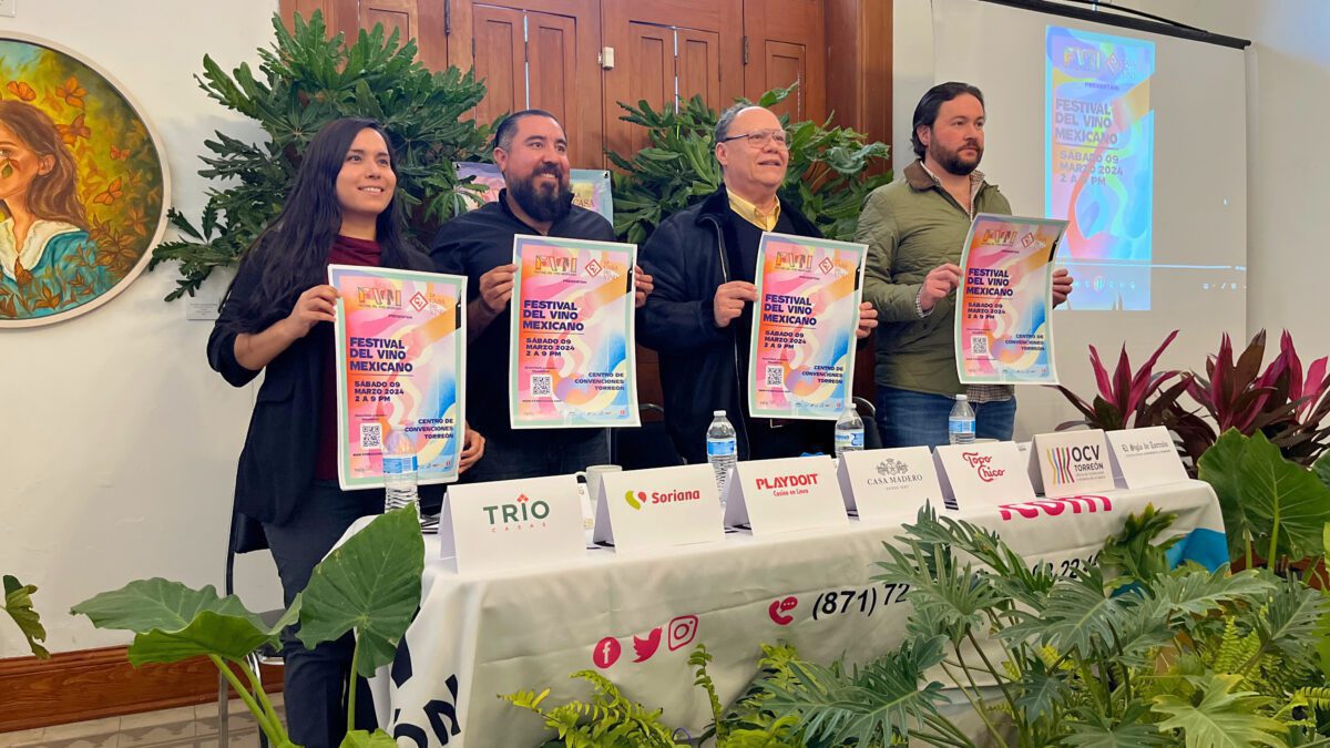 Imagen para nota informativa sobre el Festival del Vino Mexicano 2024 en Torreón.