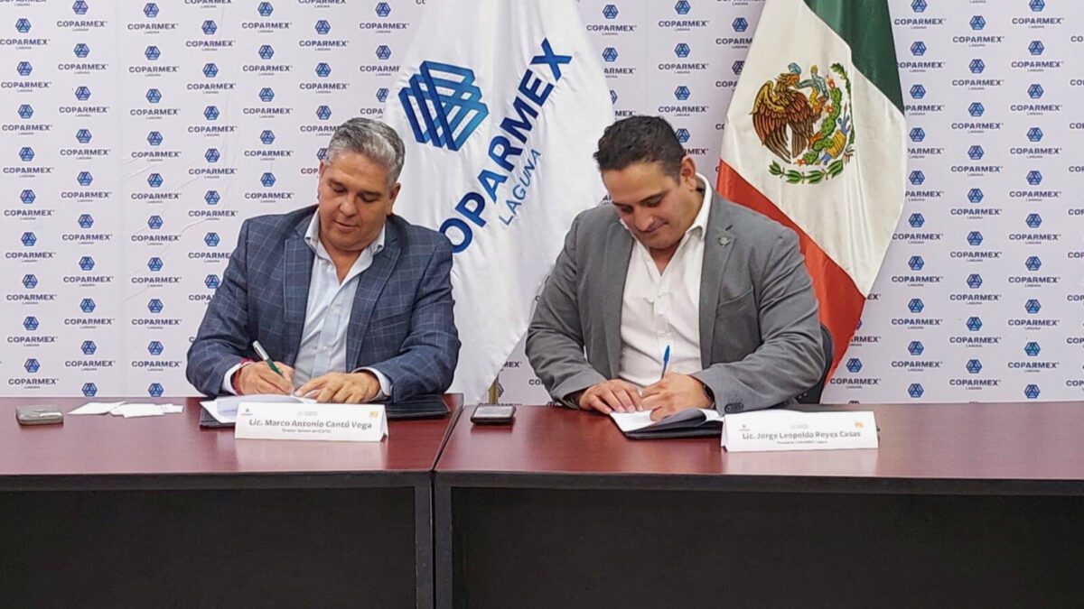 Coparmex Laguna e ICATEC establecieron un convenio de colaboración estratégica, que derivará en mayores capacitaciones de calidad.