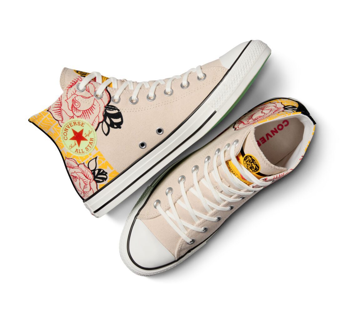 Modelos de la fusión Converse y Topo Chico con herencia mexicana