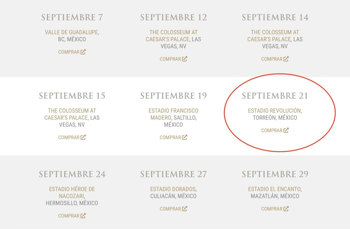 Todavía hay boletos disponibles para Luis Miguel en Torreón