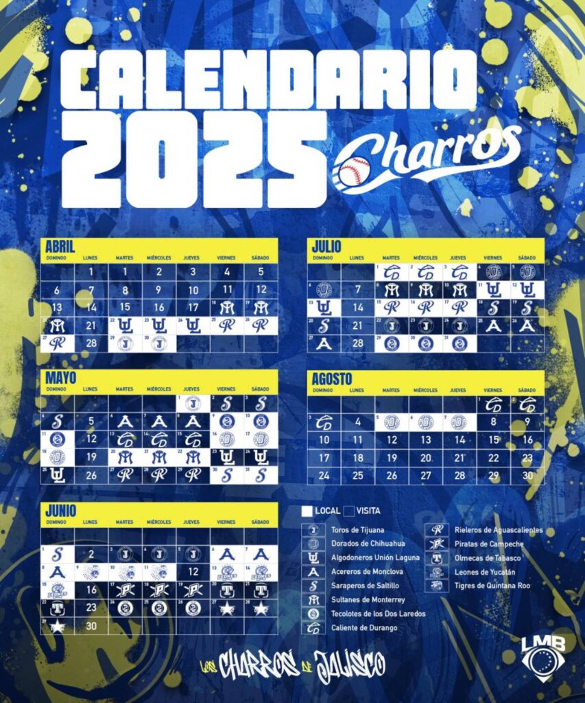 Los Charros de Jalisco comenzarán con su participación ante Sultanes de Monterrey.