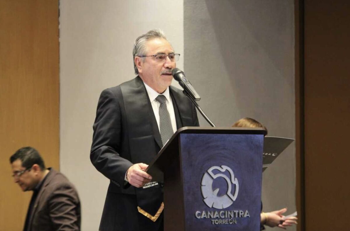 En la imagen, Pablo García Chacón, presidente de la Cámara Nacional de la Industria de la Transformación (CANACINTRA) de la delegación Torreón