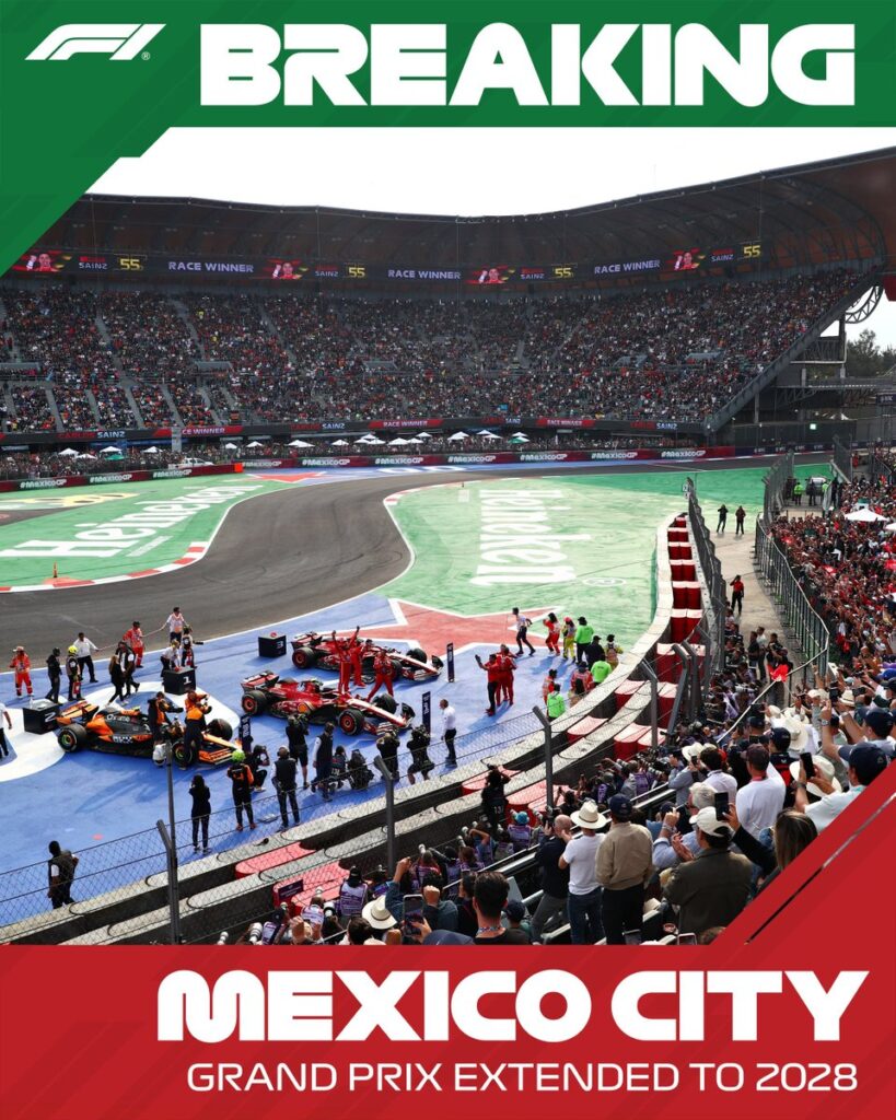 F1 confirma Gran Premio de México hasta 2028
