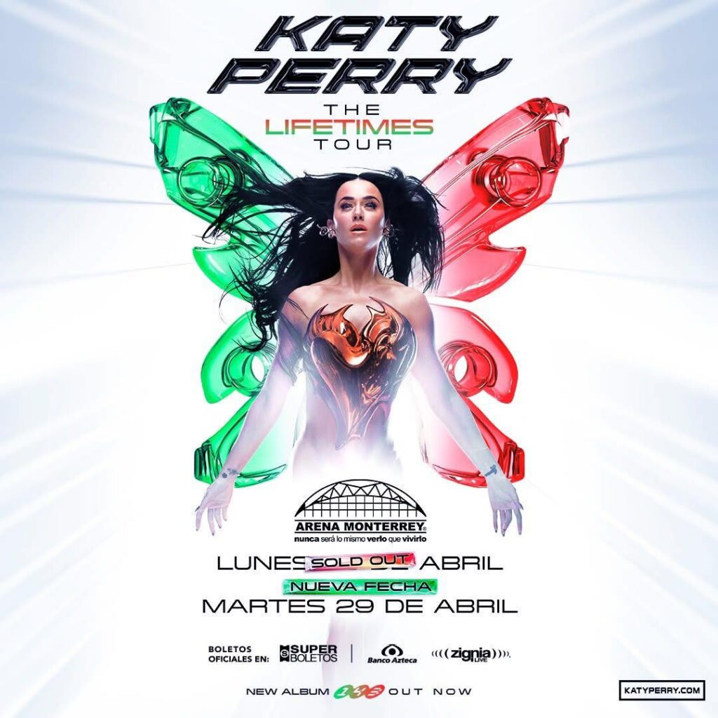 Katy Perry llega a Monterrey con 'The Lifetimes Tour'