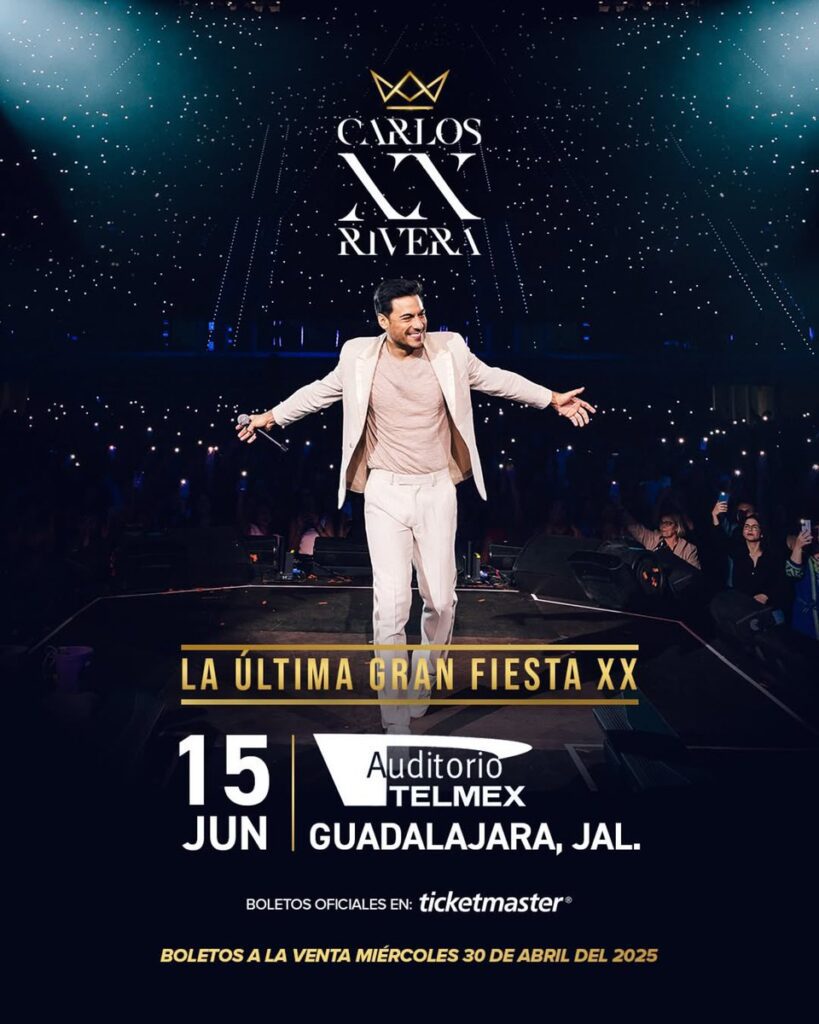 Carlos Rivera regresa a Guadalajara: Confirma concierto en el Auditorio Telmex