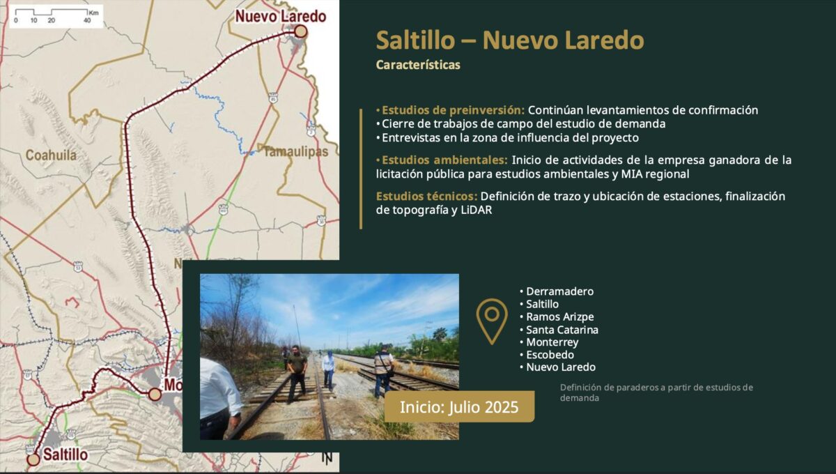 Avanza proyecto de tren Saltillo-Monterrey: Conoce todos los detalles