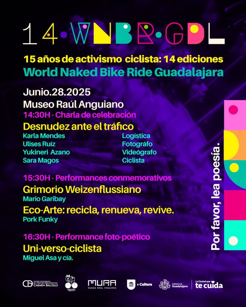 Así será la World Naked Bike Ride en Guadalajara 2025