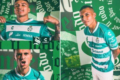 Así lucen los nuevos jerseys de Club Santos Laguna para la Temporada 2025-2026.