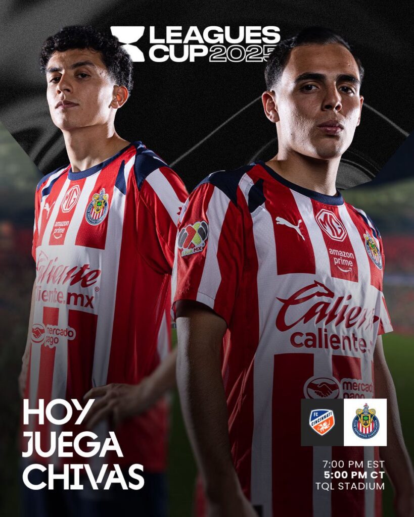 Te decimos dónde ver EN VIVO en Cincinnati vs Chivas HOY jueves 7 de agosto