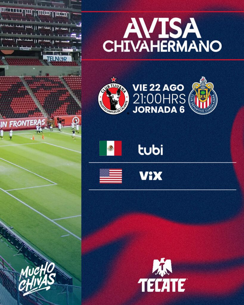 Chivas busca salir de la crisis frente a Xolos de Tijuana: Hora y transmisión en vivo del duelo de hoy