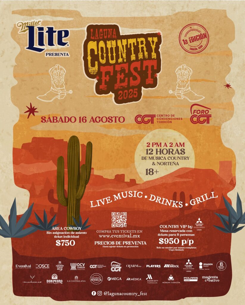 Conoce todos los detalles del Laguna Country Fest en Torreón