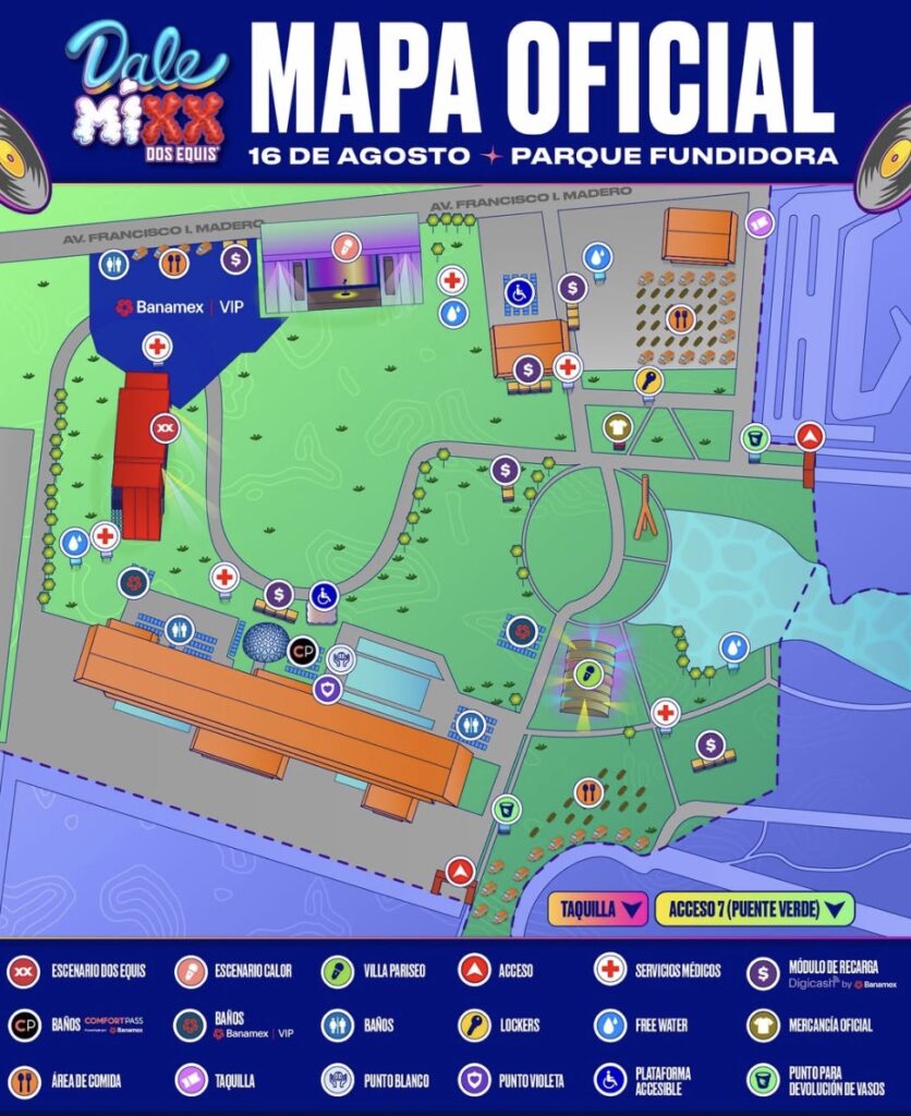 Conoce el mapa oficial del festival Dale Mixx 2025