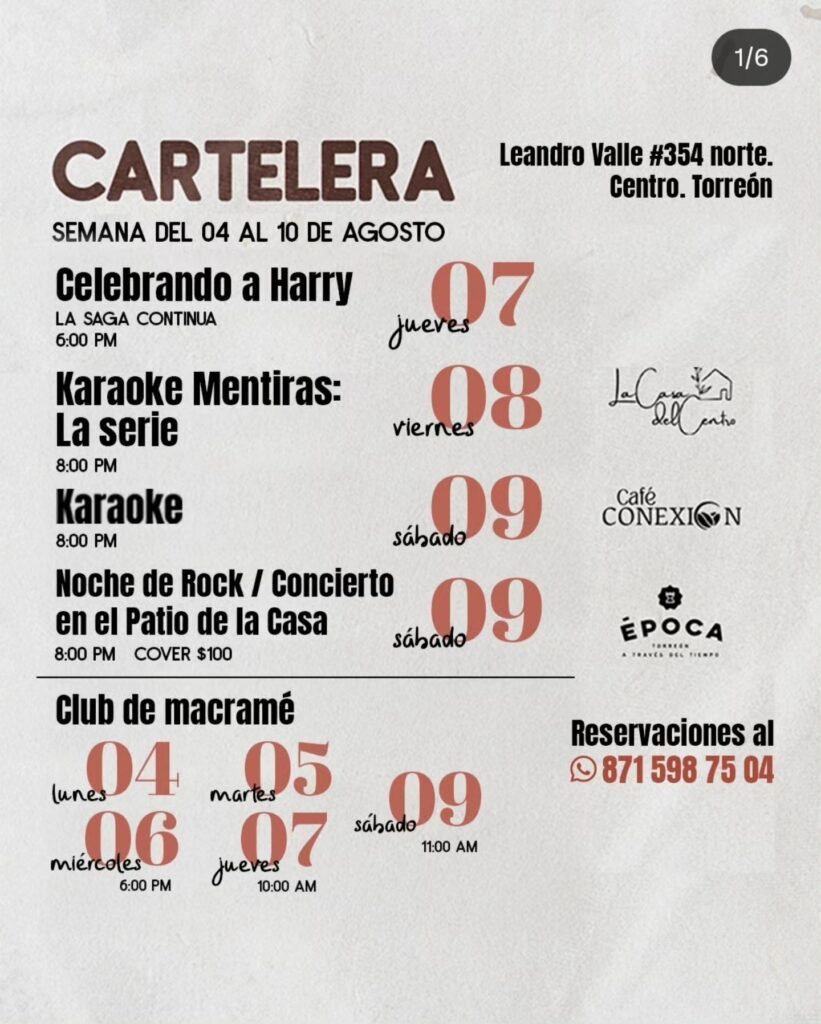 Qué hacer en Torreón el fin de semana del 8 al 10 de agosto: No te pierdas en karaoke de Mentiras, La Serie