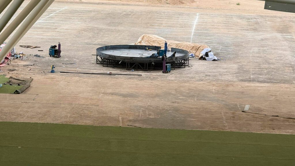 Así lucen los avances de las labores para contar con el disco más grande del mundo.