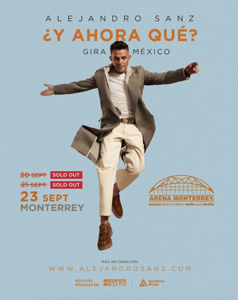 Alejandro Sanz suma tres fechas en Monterrey: guía completa para asistir