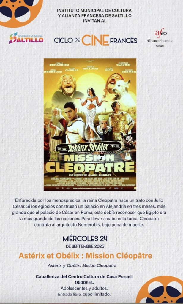 Te decimos todo sobre las funciones finales del 29° Tour de Cine Francés en Saltillo