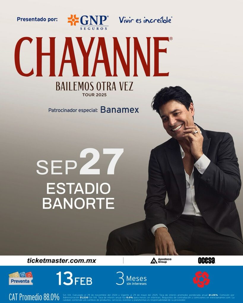 ¿No sabes qué hacer el fin de semana en Monterrey? No te pierdas el concierto de Chayanne