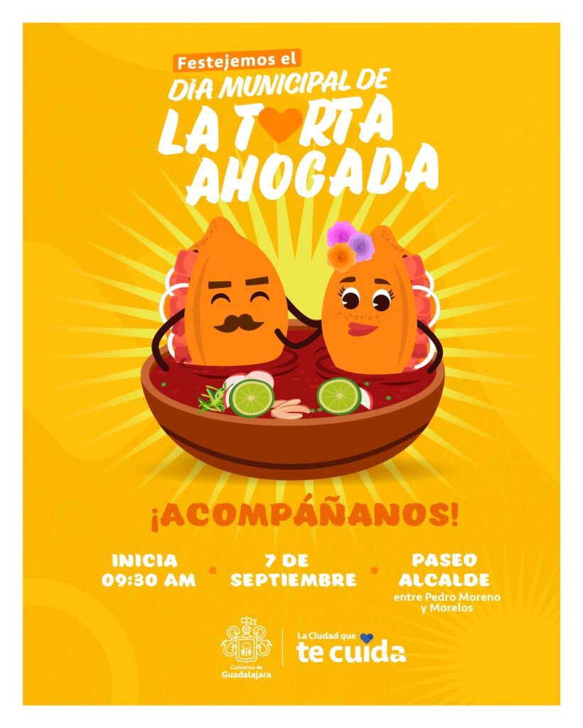 Guadalajara celebrará a la torta ahogada con miles de porciones gratis este 7 de septiembre