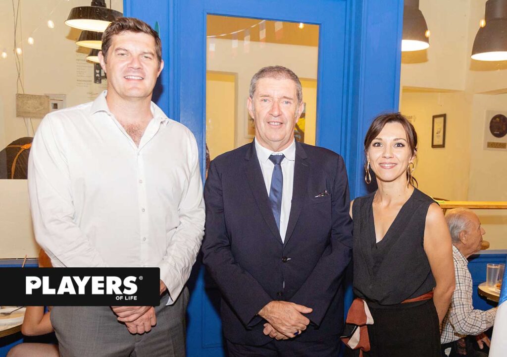 Jean Simon, Pierre Raynaud y Christelle Torchard.