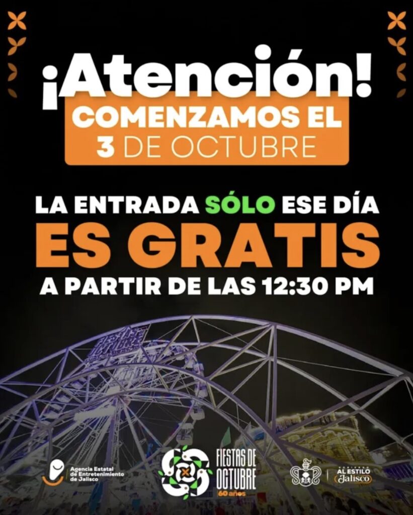 Entra GRATIS a las Fiestas de Octubre 2025: Conoce la información