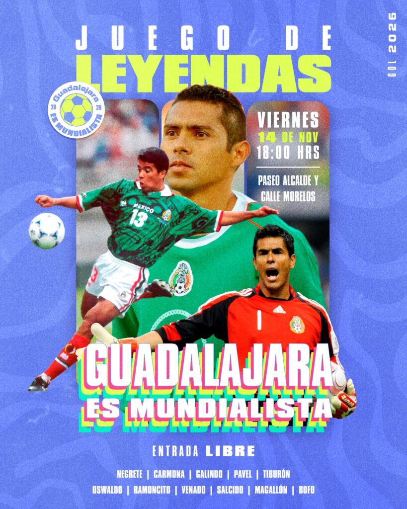 Guadalajara tendrá un Juego de Leyendas GRATIS este 14 de noviembre