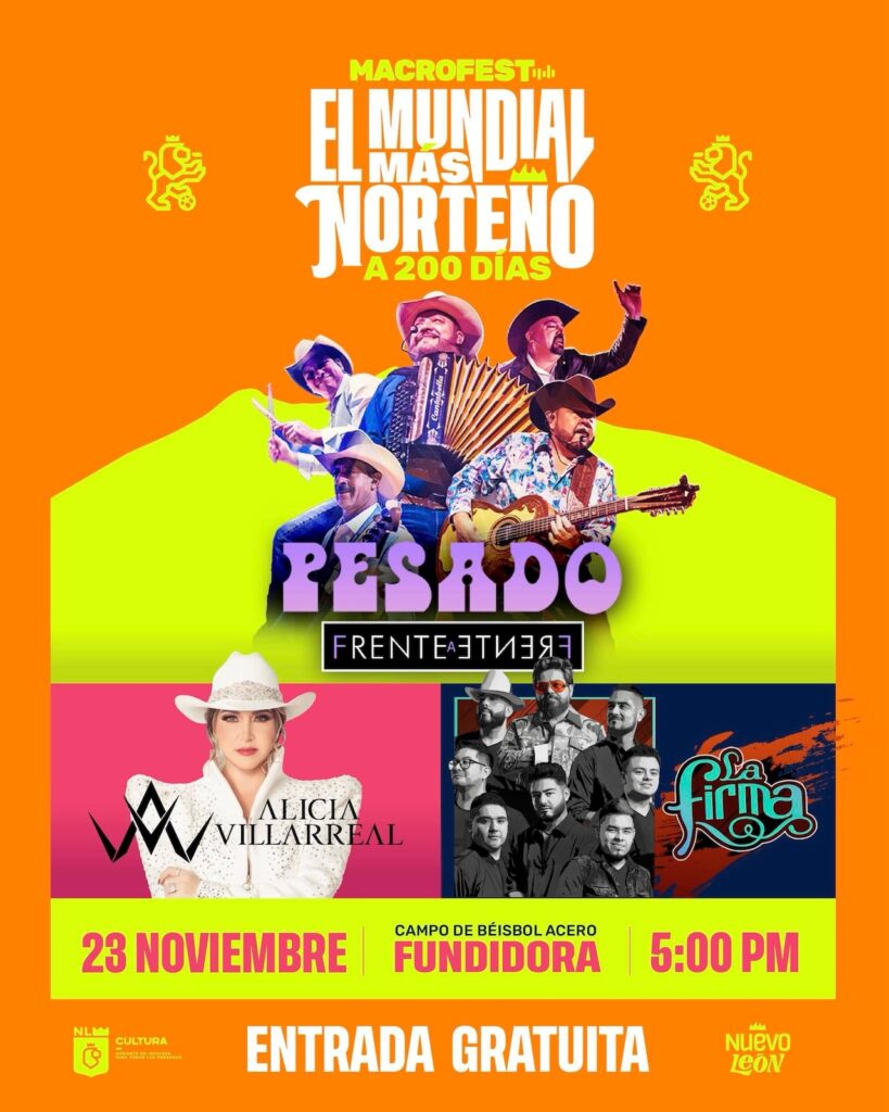Pesado, Alicia Villarreal y La Firma encabezan el Macrofest 2025 en Monterrey