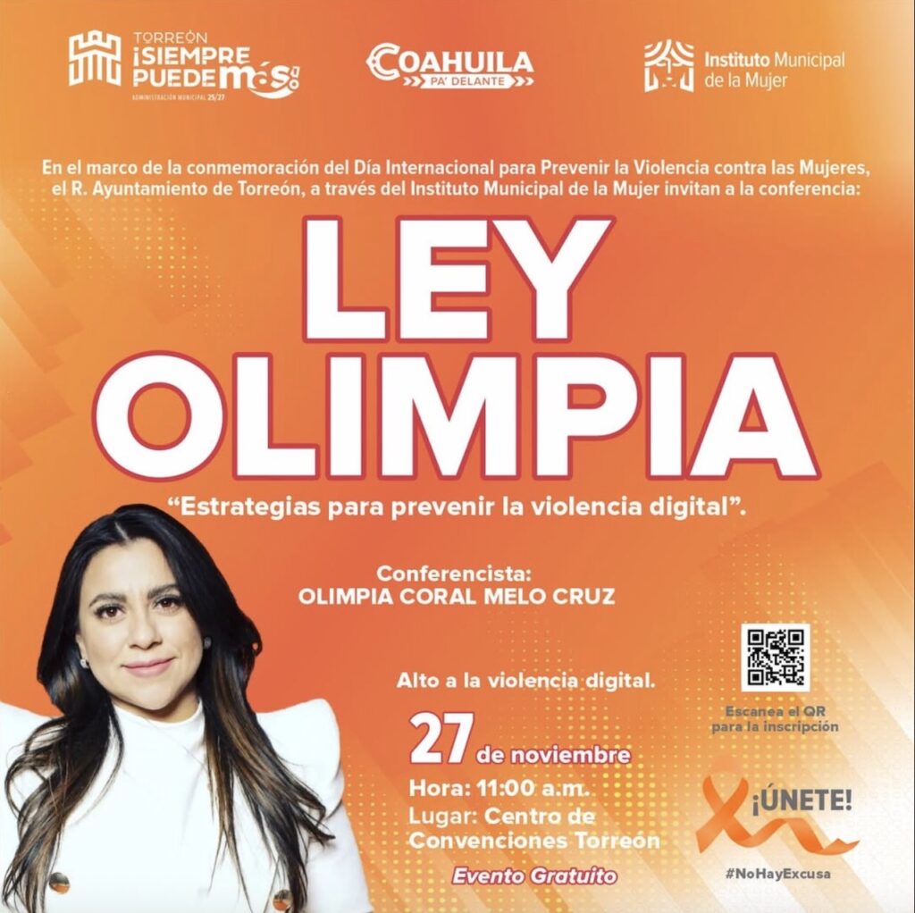 Olimpia Coral dará conferencia magistral en Torreón