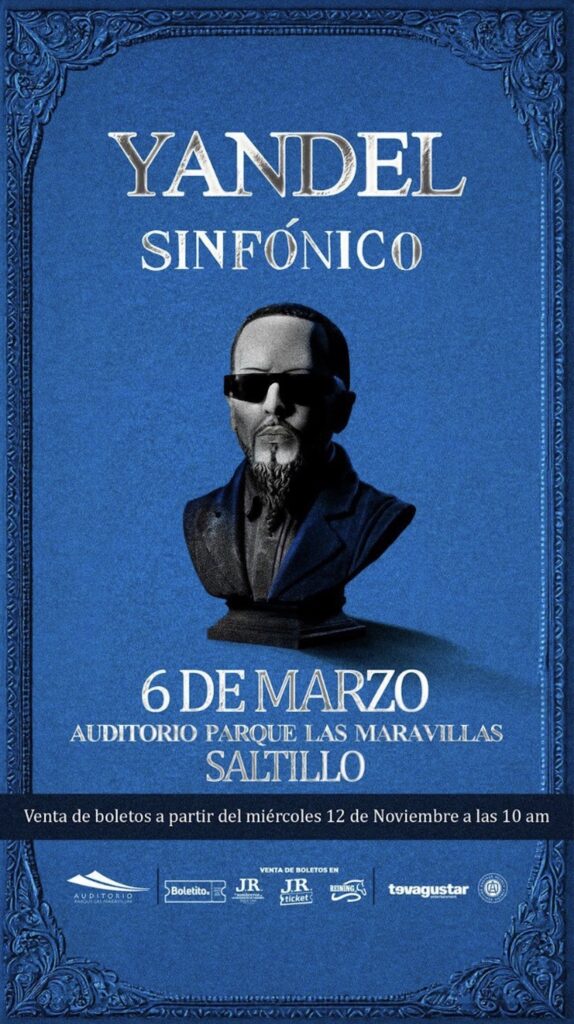 Conciertos en Saltillo 2026: Yandel traerá su show a la capital de Coahuila