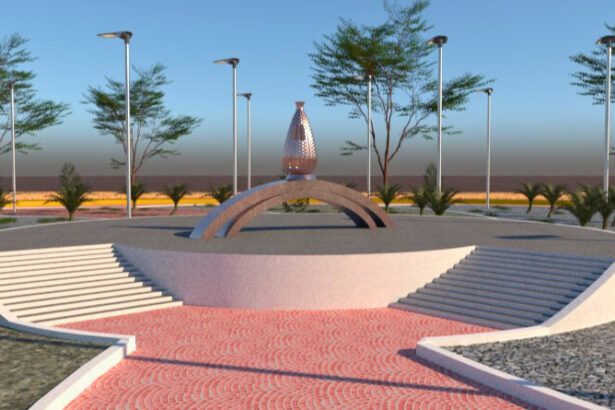 Render final del monumento de la Nasa lagunera.