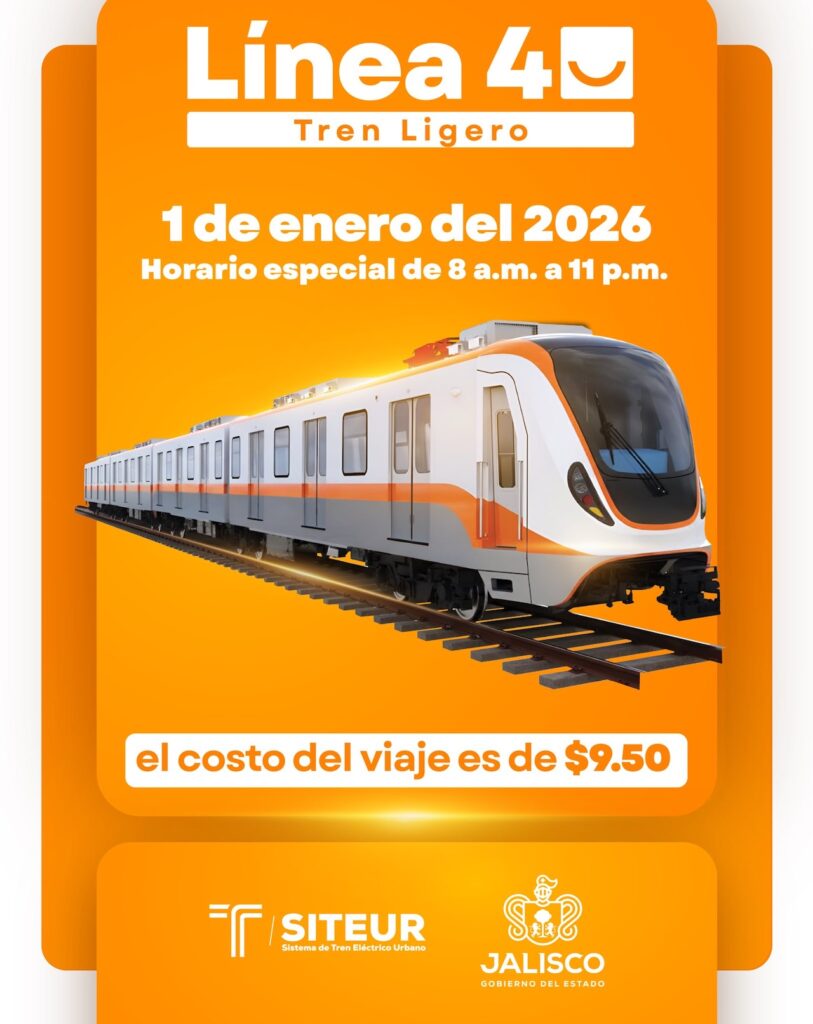 Concluye el periodo gratis en la Línea 4 del Tren Ligero de Guadalajara