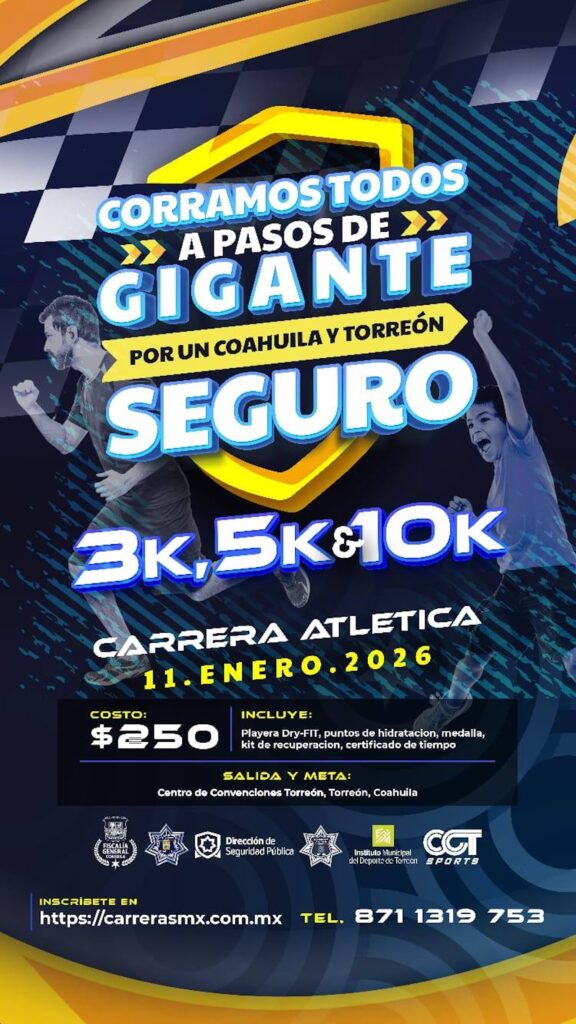 Actividades en Torreón enero 2026:  No te pierdas la carrera 'Corramos Todos' del CCT