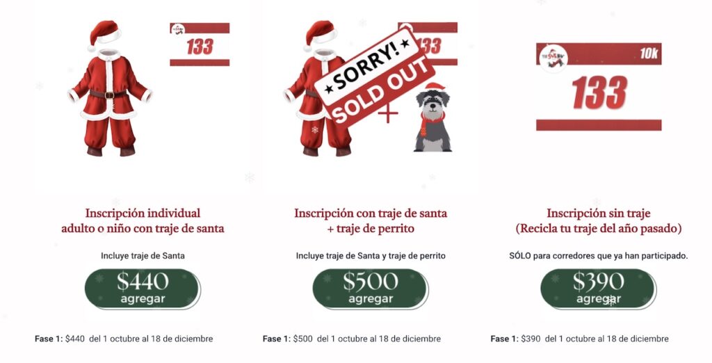 Últimos lugares para The Santa Run 2025 en Torreón: así puedes participar