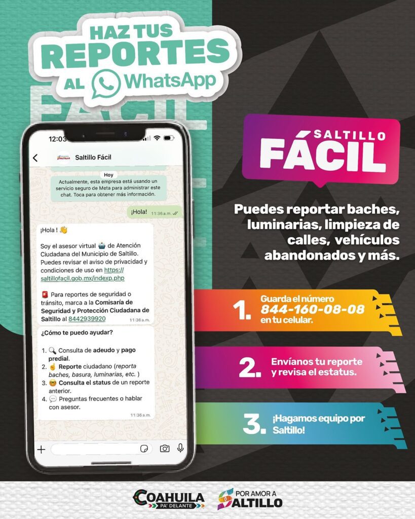 Saltillo refuerza mantenimiento vial con nuevo plan para 2026: Así puedes reportar baches