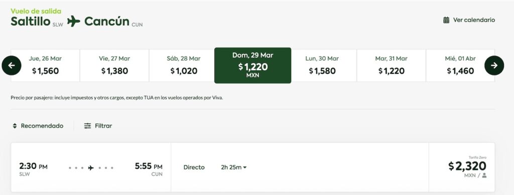 Ya están disponibles en Viva los vuelos Saltillo-Cancún. Foto: Viva