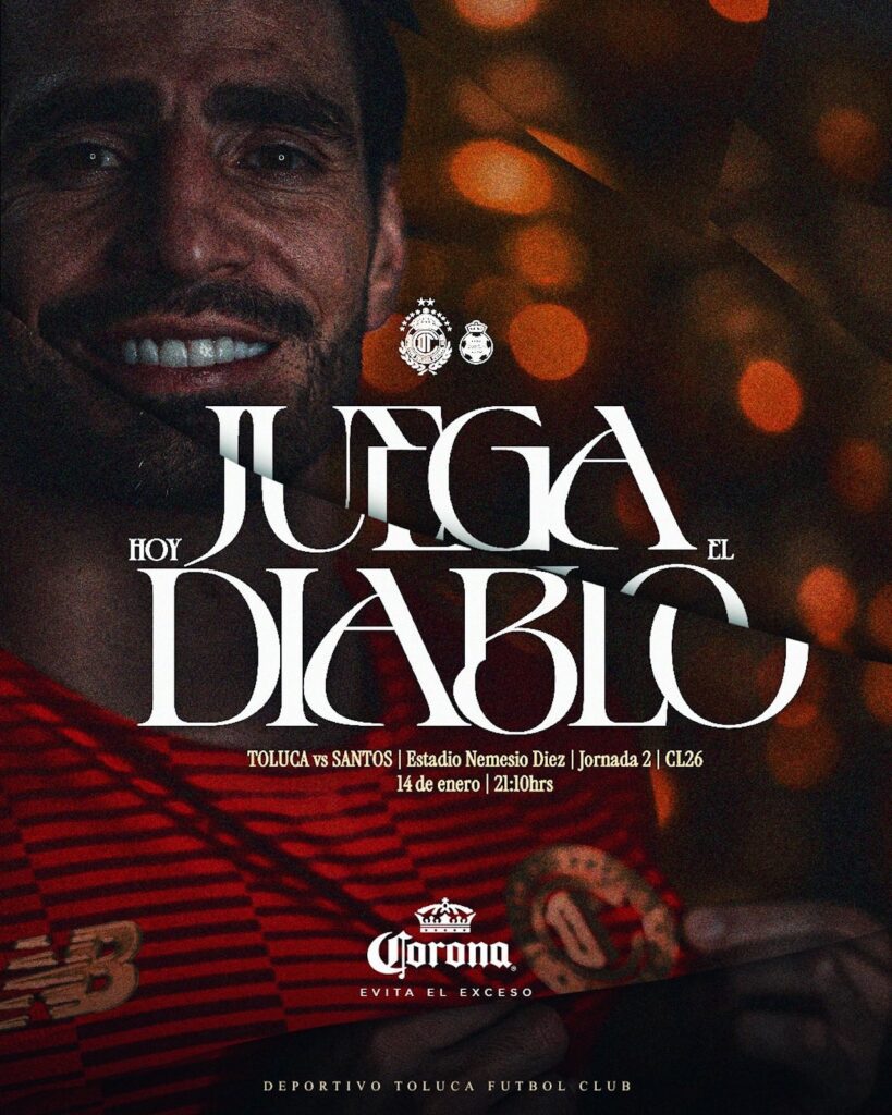 Jornada 2: Cómo y cuándo ver el Toluca vs Santos en la Liga MX