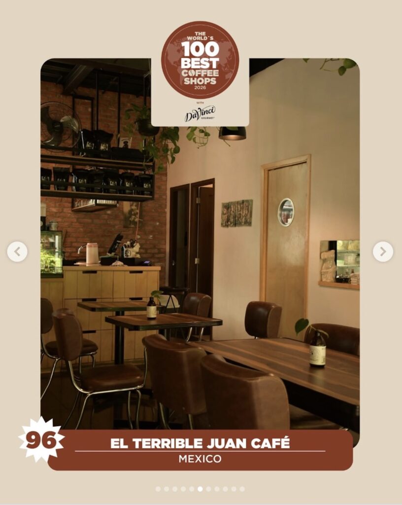 El Terrible Juan, la única de Guadalajara en el Top 100 mundial del café