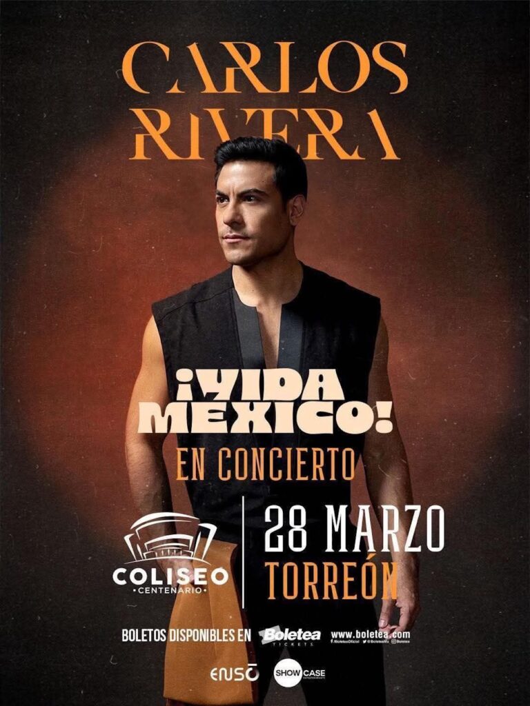 ¿Aún hay boletos para Carlos Rivera en Torreón? Precios y disponibilidad para este sábado