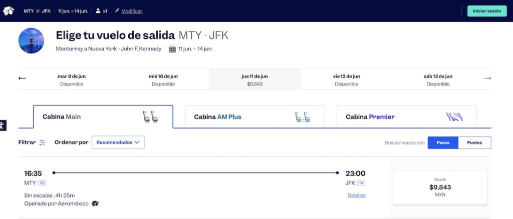 ¿Cuánto cuesta volar de Monterrey a Nueva York? Esto sabemos