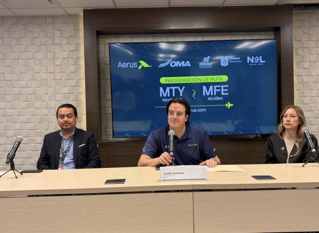 AERUS abre ruta Monterrey–McAllen con vuelos diarios