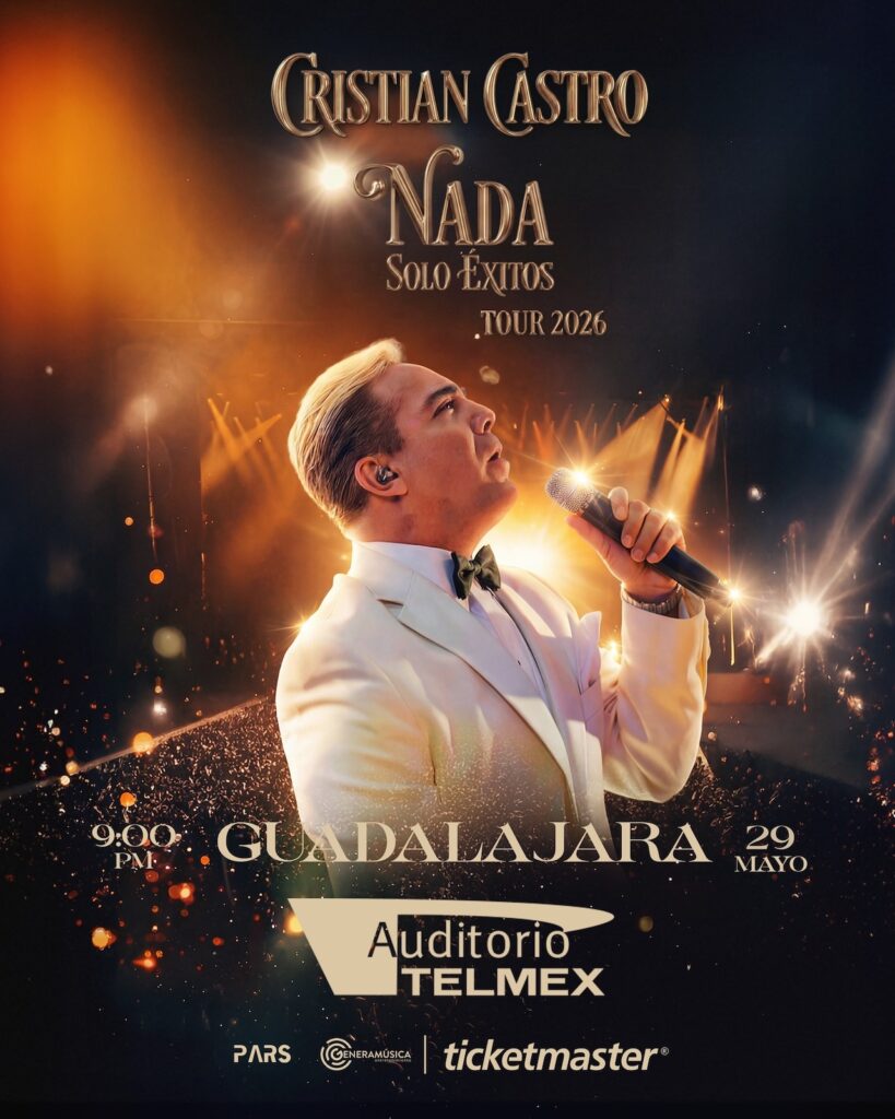 Cristian Castro llega a Guadalajara este mes