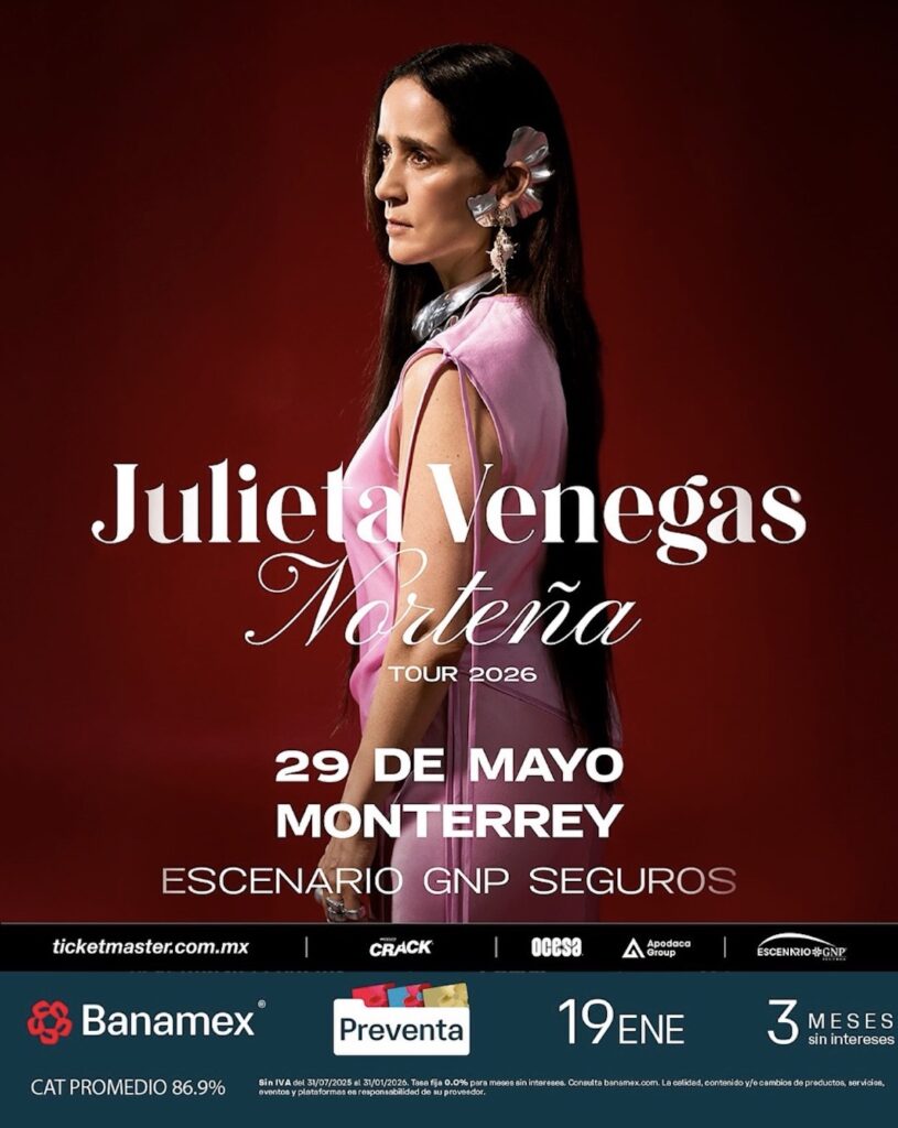 Julieta Venegas llegará a Monterrey este mayo 2026