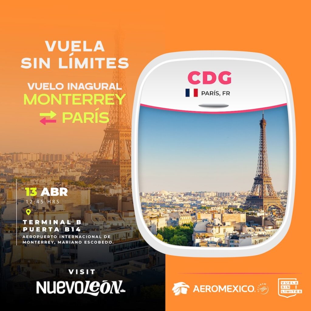 Aeroméxico lanza ruta Monterrey–París: Lo que debes saber