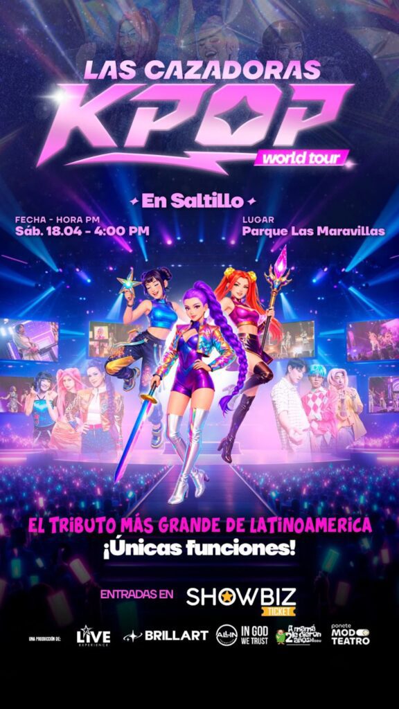 Saltillo tendrá show de las Cazadoras K-Pop este fin de semana