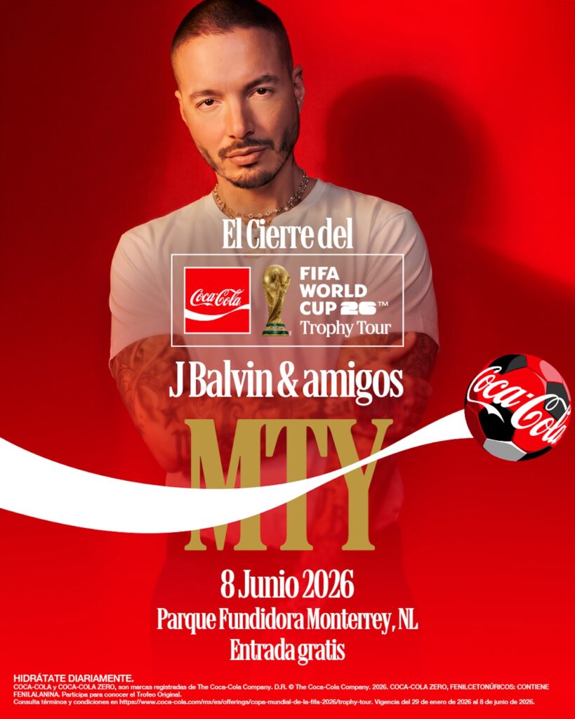 J Balvin llega a Monterrey con show gratuito rumbo al Mundial 2026
