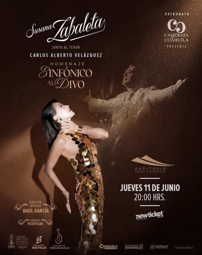 La agenda de conciertos en Saltillo durante junio 2026 incluye un homenaje sinfónico a Juan Gabriel.