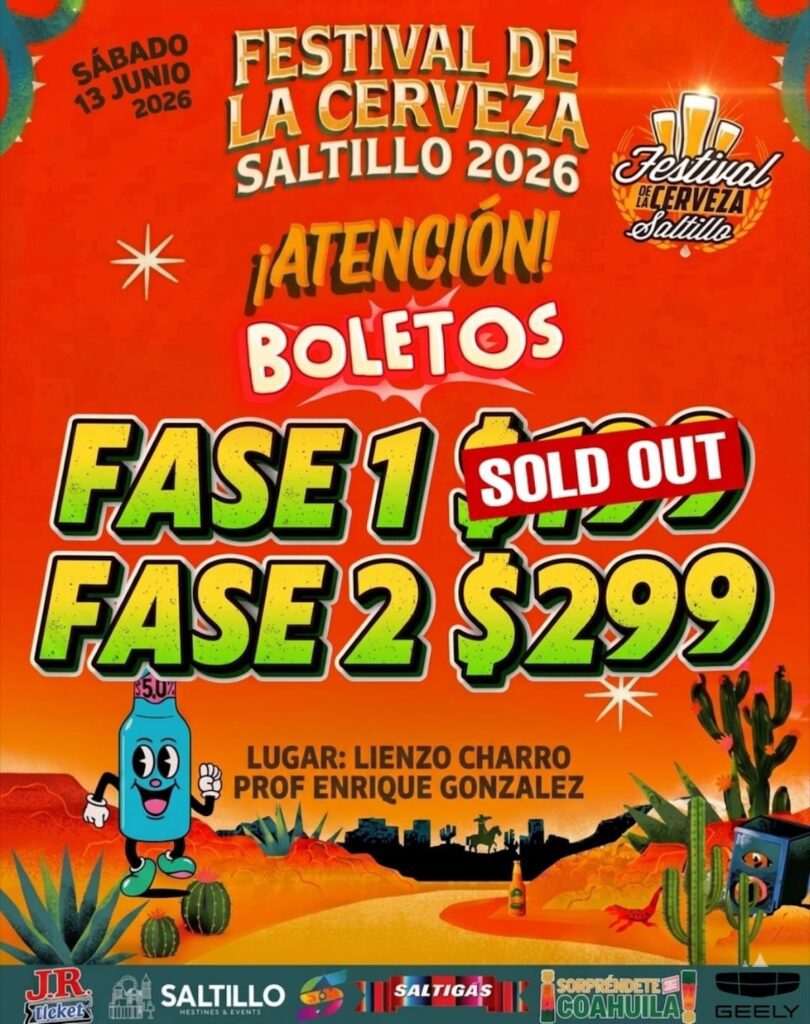 Festival de la Cerveza Saltillo 2026: ¿Cuánto cuestan los boletos?