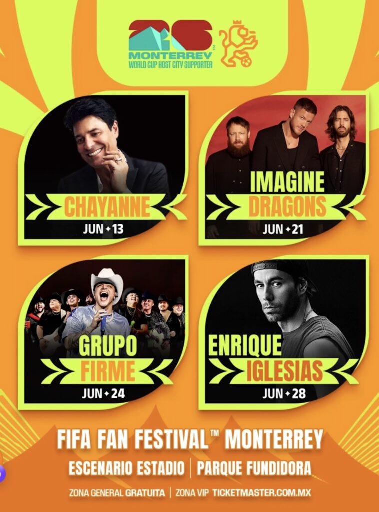 Desde Chayanne hasta Grupo Firme: Todos los conciertos del Fan Fest en Monterrey