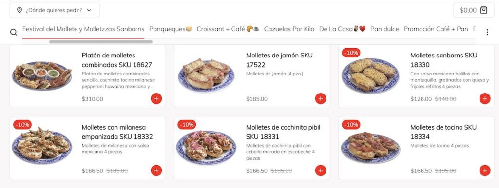 Precios estimados del Festival del Mollete 2026