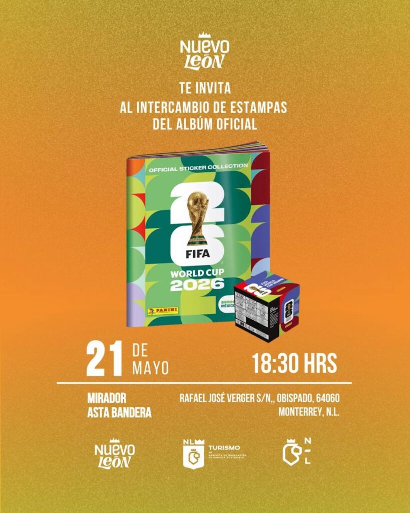 Fecha, lugar y registro para intercambiar estampas del Mundial 2026 en Monterrey