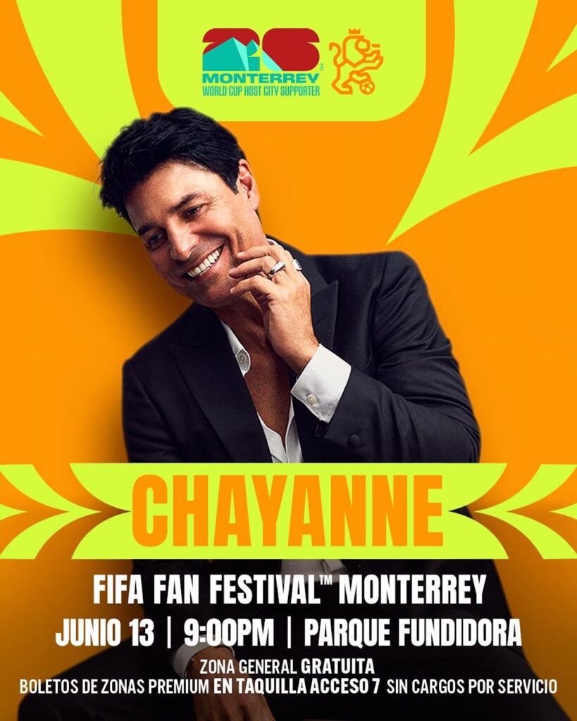 Fan Fest Monterrey 2026: Todo sobre el concierto de Chayanne